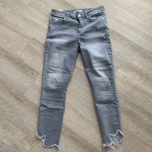 Sam Edelman high rise skinny crop gray jeans